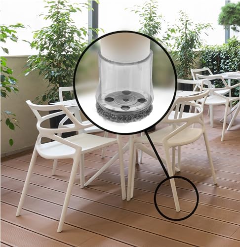 Slipstick GorillaOutdoor Berber Furniture Feet Pads with Clear Sleeve Sock (16 Pack) Outdoor Furniture Sliders for Round & Square Legs, Small - size: Universal Small x 16