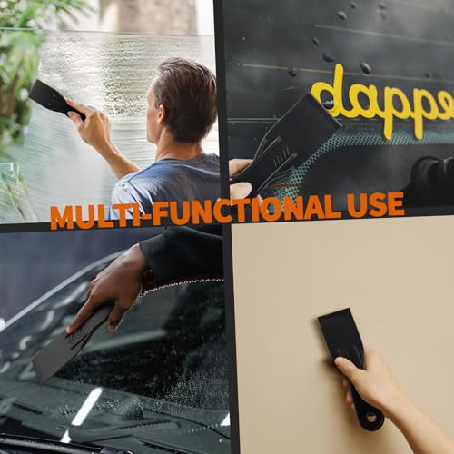 6 PCS Plastic Putty Knife, 2 Inch Black Flexible Putty Knife Scraper, Used for Repairing Walls, Pasting Plaster, Scraping Putty Plastic Putty Knife Scraper