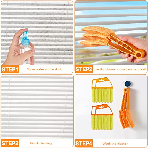 10 Pcs Venetian Window Blind Cleaner Duster Tool Set, Mini Blind Cleaner Duster Brush, Hand Held Air Conditioner Shutters Duster, Dirt Cleaner for Blind, Fan, Air Conditioner, Window Groove Gap (Blue) - color: Blue