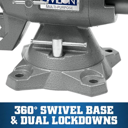 Wilton Multi-Purpose Bench Vise, 6-1/2" Jaw Width, 6-1/4" Jaw Opening, 3-1/4" Throat (Model 650P) - size: 6-1/2 in.
