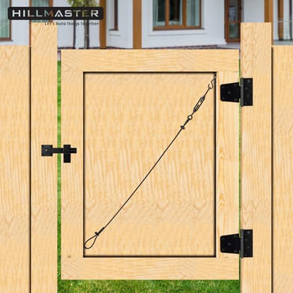 HILLMASTER Sturdy 6" Farm Flip Fence Gate Latch, Barn Door Lock Flip Latch Hardware, Rustic Gate Lock for Cabinet, Shed, Sliding Doors, Matte Black - size: 6in