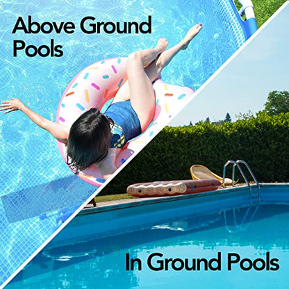 RESILIA Stay-Put Swimming Pool Ladder Mat - Non-Slip, Wide Ribbed, Protective Pad, 36 Inches x 36 Inches, 0.125 Inch Thick, Royal Blue, Made in USA - color: Royal Blue