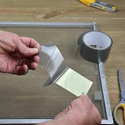 Gaffer Power Screen Repair Tape – Fiberglass Mesh, Strong Adhesive, Weather-Resistant Window & Door Screen Patch – Easy to Use, Durable Screen Repair Kit for Holes & Tears