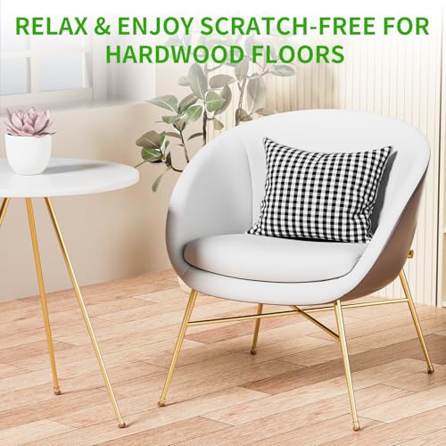8 Pcs Extra Small Chair Leg Floor Protectors with Felt Pad - Furniture Pads for Hardwood Floors - Round Silicone Stool Cover Caps - Anti-Scratch and Reduce Noise(Clear, Fit: 0.35"~0.55") - size: XS-8PCS-(Fit:0.35-0.55 inch)-Clear