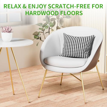 8 Pcs Extra Small Chair Leg Floor Protectors with Felt Pad - Furniture Pads for Hardwood Floors - Round Silicone Stool Cover Caps - Anti-Scratch and Reduce Noise(Clear, Fit: 0.35"~0.55") - size: XS-8PCS-(Fit:0.35-0.55 inch)-Clear
