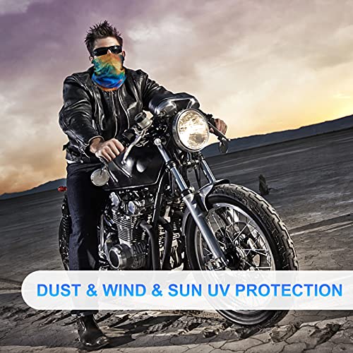 6 Pack Neck Gaiter Elastic Balaclavas Face Mask Versatile Bandana for Men Women - color: Starry Sky Blue 6 Pack