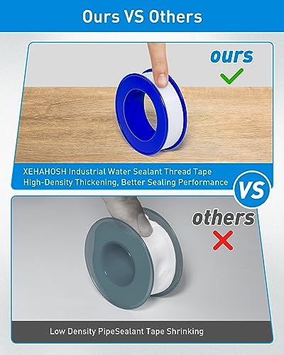 3 Roll Plumbers Teflon Tape, Water Pipe Sealing, Plumbing, High-Density Performance Waterproof Duct, Thread Seal Tape. L 390 in x W 0.47 in. Blue - style: Blue 0.47 in *3 Roll