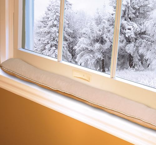 Frost King Door or Window Draft Stop Cloth Seal, 36-inches, Decorative Gold - size: 3' (Single), style: Beige Fleece