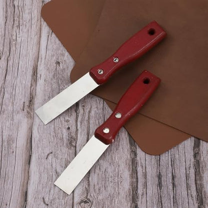 2PCS Spackle Knife, Small Putty Knife,1 Inch Scraper Tool with Wooden Handle for Drywall, Spackling, Patching, Painting, Wallpaper Removal