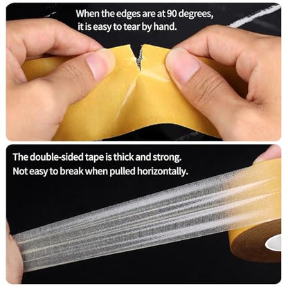 KAIYUER 3Pack Double Sided Rug Tape Heavy Duty,2" x 66FT,Carpet Tape for Rug Fixed,Wall,mats and Woodworker, Super Sticky Cloth Tape,Residue Free - size: 3Packx2"x66FT