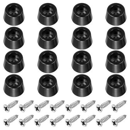 Cutting Board Feet, 16 Pack Round Rubber Feet Bumpers Non Slip Bumper Pads with Stainless Steel Screws for Furniture Chairs Desks Electronics (0.11" Wx0.28 H) - size: 0.11"Wx0.28"H
