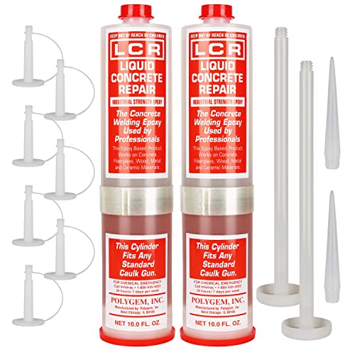 Polygem LCR Epoxy Concrete Crack Repair Kit - Stops Leaks - High-Performance Structural Bonding - Professional Grade - Reliable & Effective - DIY Friendly - Versatile - Wood, Fiberglass, Metal & More