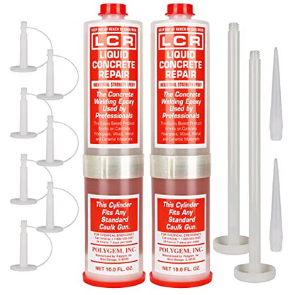 Polygem LCR Epoxy Concrete Crack Repair Kit - Stops Leaks - High-Performance Structural Bonding - Professional Grade - Reliable & Effective - DIY Friendly - Versatile - Wood, Fiberglass, Metal & More