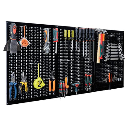 Ultrawall Peg Board Wall Organizer 4 ft. Metal Pegboard Garage Wall Pegboard Tool Storage Kit with Accessories for Garage, 45pcs