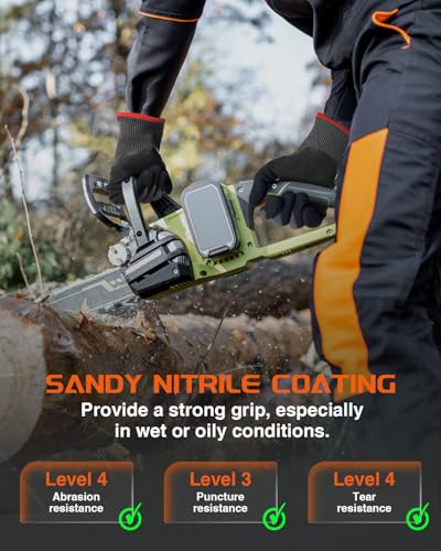 A9 Cut Resistant Work Gloves, 18 Gauge Ultra-light Foam Nitrile Coated Touchscreen ANSI A3 A4 A6 A9 Cutting Glove - size: Medium