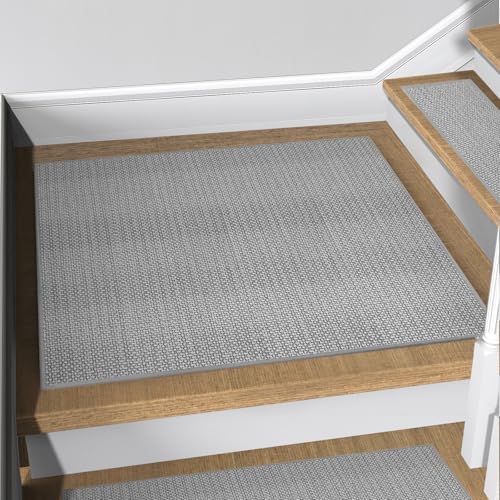 FlowaFoli Stair Treads Matching-Mat for Wooden Steps, Non Slip Stair Landing Mat with Self-Adhesive Stair Treads for Kids Elders and Pets(1Pcs, Grey, 31" * 31") - color: Ash Grey, size: 31" x 31"