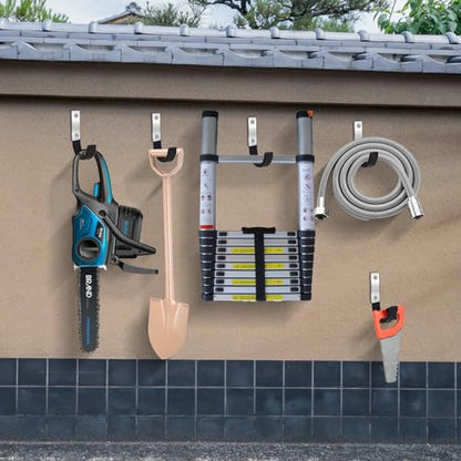 GeeWatom Heavy Duty Steel Garage Hooks,Garage Storage Utility Hooks,Heavy Duty Garage Tool Organizer,Steel Wall Mount Hooks, Hose Hanger, Small Garden U Hooks (Black 4 Pack) - color: Black 4 Pack
