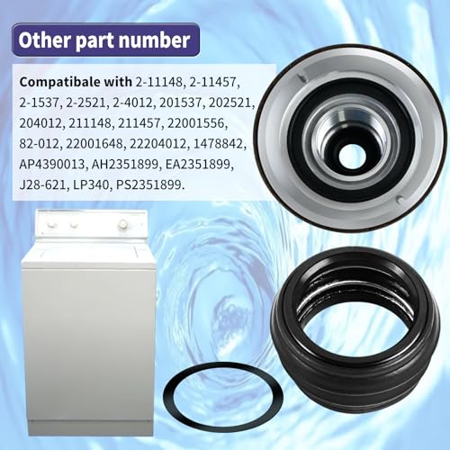 6-2095720 Washer Tub Stem & Seal Repair Kit Compatible with Whirlpool Maytag Washer Tub Seal Parts AP4390013 PS2351899 Washer Tub Stem Leak Repair Kits Solve leakage problem