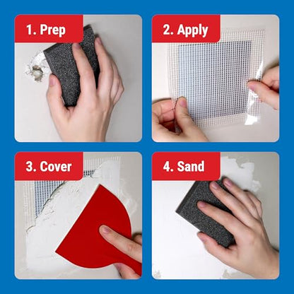 MaxPatch® 6 in. x 6 in. Solid Metal Self-Adhesive Wall Repair Patch (3-Pack) – Durable Galvanized Metal, Easy Application for Drywall, Plaster, and Ceiling Repairs