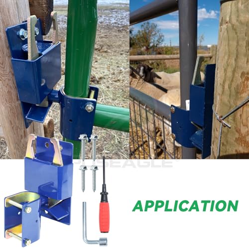 Blue S16100300 Two Way Gate Latch with Hardware and Assembly Tool Kit for Metal Gates with 1-5/8" to 2" Diameter Round Tubes - color: A05 1xS16100300 Gate Latch for 1-5/8" to 2" Tubes