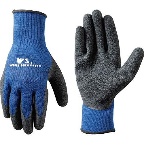 Wells Lamont Men's Coated Grip Work Gloves with Latex Coating, Large (524L) - color: Blue, size: Large (Pack of 1)