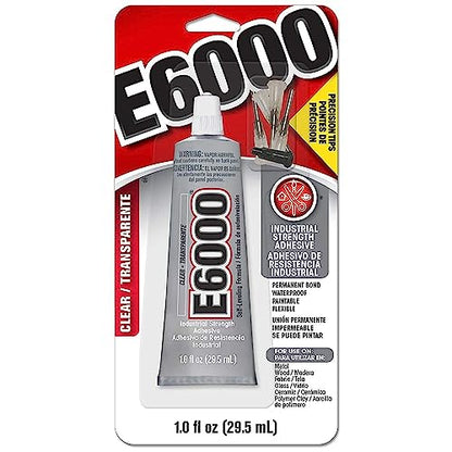 E6000 231020 Adhesive with Precision Tips, 1.0 fl oz