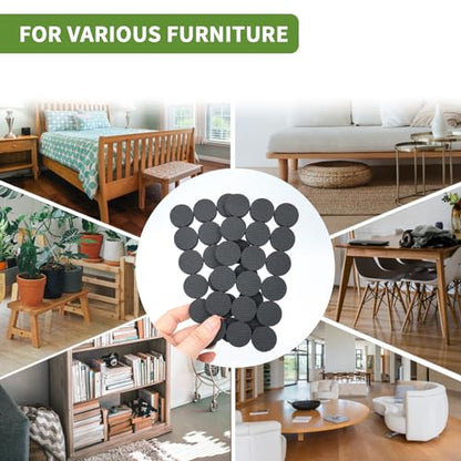 Non Slip Furniture Pads 36 PCS 1'' Round - Anti Slip Furniture Pads - Self Adhesive Rubber Feet Furniture Feet - Chair Leg Floor Protectors - Keep Furniture in Place - size: Round 1 inch 36PACK