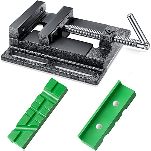 Tools Drill Press Vise Metal Press Vice Workbench Drill Vise Clamp with 2 Pieces Magnetic Pads Multi Grooved Pads Set for Daily Working Supply(3 Inch) - size: 3 Inch
