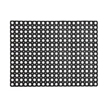 Heavy-Duty Rubber Mat, 24x32 Inches, Anti-Slip Door Mat for Residential & Commercial Use, Weather-Resistant, Honeycomb Design for Dirt Scraping, Easy Maintenance, Ideal for Indoor & Outdoor Entrances - size: 2' x 2'8" (Rectangular)