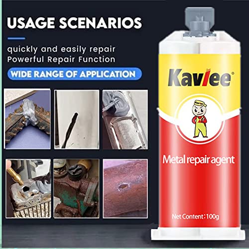 Strong Foundry Glue, High Temperature Resistant Casting Repair, Metal Repair Glue, Premium Liquid Welding Filler for Metal Defects and Repairs (ABclear) - color: ABclear