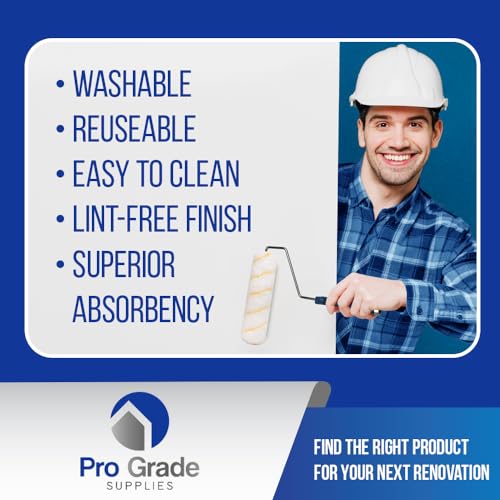 Pro Grade Paint Roller Kit, Brush & Roller,10 Piece Set, Wall Painting Naps for Professionals & Homeowners - All Paints & Stains, Washable, Reusable, Easy to Clean, Superior Absorbency. - size: 10 Piece Set