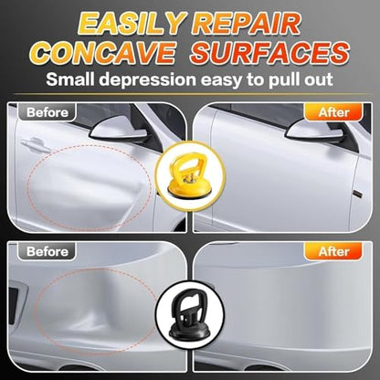 Car Dent Puller 3 Pack Dent Puller Powerful Car Dent Removal Kit Suction Cup Dent Puller for Car Dent Repair Dent Remover Tool for Car Body,Tiles Lifting,Objects Moving,Screen (Yellow+Black) - color: Yellow+Black
