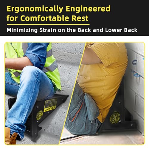 Ladder Leveler, Pitch Hopper, Ladder Stabilizer with Storage, Ladder Levelers for Stairs and Extension Ladders, Easy to Use, Conquer Uneven Ground (Regular Black) - color: Regular Black