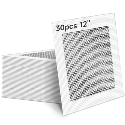 30Pcs 12 Inch Large Drywall Patch, Wall Repair Patches, Self-Adhesive Fiberglass Repair Kit Dry Wall Hole Repair Patch for Aluminum Metal Sheetrock Ceiling (12"x 12") - size: 12 Inch_30Pcs