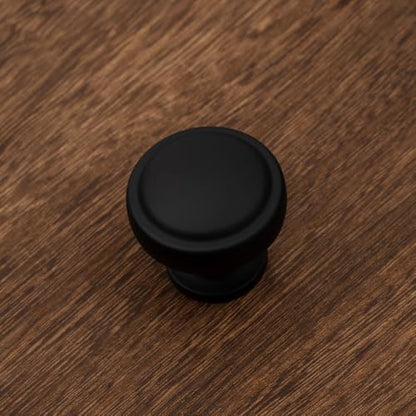 Brushed Bronze Solid Alloy Cabinet Knob Soft-Touch Color 30 Pack Round Knurled Cabinet Handle Hardware Drawer Pulls (20, Soft-Touch Black) - color: Soft-Touch Black