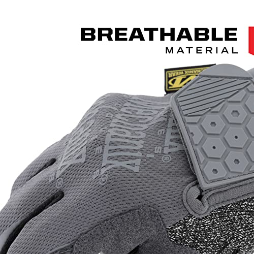 Mechanix Wear Box Cutter Gloves - Cut Resistant Work Gloves for Construction, Woodworking & Home Improvement - Machine Washable & Touchscreen Compatible - Large, Grey - size: Large