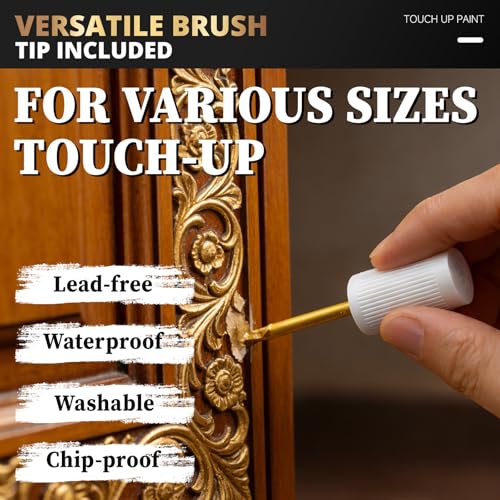 DWIL Liquid Gold Leaf Paint - Multi Surface Gold Touch Up Paint Pen, Fast Drying Acrylic Metallic Finish, Scratch Repair for Metal, Wood, Craft, Canvas, Plastic, 1.5 Fl Oz (High Gloss) - color: Gold