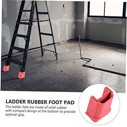 POPETPOP 4pcs Slip Mats for Ladders Non Slip Furniture Pads Staircase Step Treads Ladder for Stairs Outdoor - color: Red