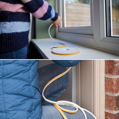 uxcell 1 Roll Foam Weather Stripping, 1/2" Wide X 1/16" Thick X 6.56 Ft Door Seal Strip Adhesive Foam Tape White Insulation Strip for Door Window - size: 1/2"x 1/16"x 6.56 Ft