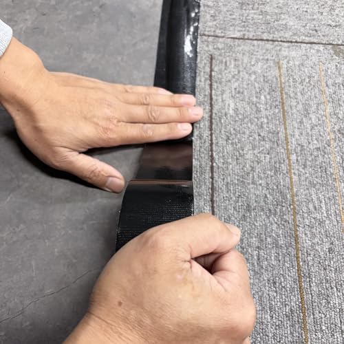 Black Duct Tape, 2 Inches x 32 Yards, Heavy Duty, Strong Adhesive Duct Tape, Easy-Tear by Hand, Residue-Free, Waterproof for Home Repairs, Fixed Carpet Edge, DIY Projects - color: Black