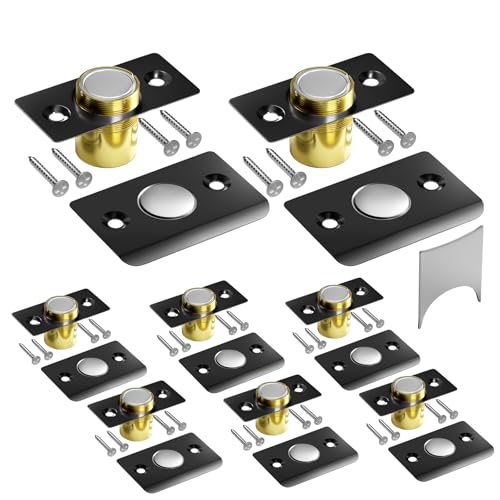 Tonitrui Silent Ball Catch, Adjustable Strong Magnet Door Catch，Using Noise Free, Replacing Door Ball Catch, with Identical Installation Dimension(8 Pack, Black) - color: Black, size: 8Pack