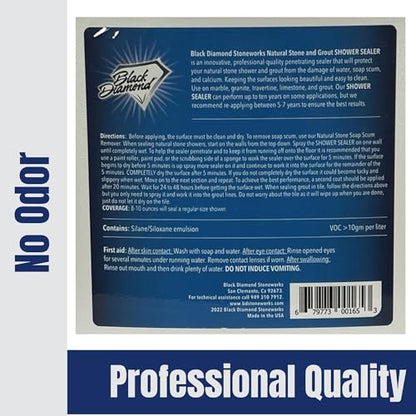 Natural Stone and Grout Penetrating Shower Sealer. Marble, Granite Travertine, Limestone. Protects the Surface from Damage and Build-up for up to Ten Years! (1 Gallon) - style: 128 Fl Oz (Pack of 1)
