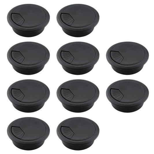 EASYEAH 10 Pcs Desk Grommet 2" / 50 mm, Desk Cord Hole Cover, Cable Grommet ABS Plastic, Desk Hole Grommet for Home & Office Pc, Detachable Adjustable Cable Cord Organizer-Black - color: 10pcs Black, size: 2" / 50 mm