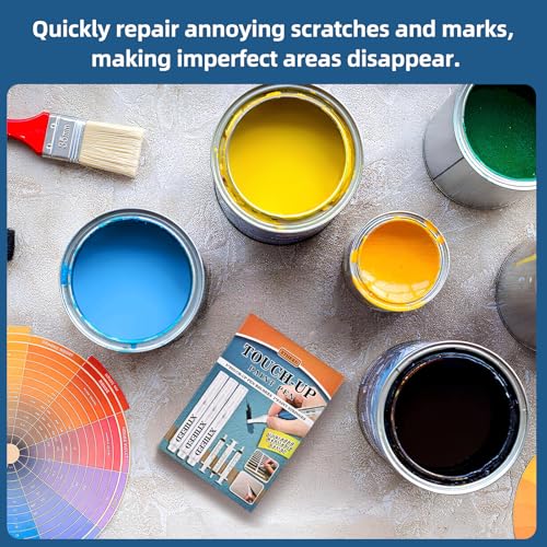 Fillable Touch Up Paint Pen, Refillable Paint Brush Pens, Touch up Paint pens for Walls - Wood Floors, Windows, Furniture, Kitchen Cabinet, Suitable for Any Repair(3 Pack) - color: A-03