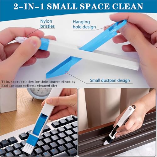 Window Groove Cleaning Brush, Window or Sliding Door Track Cleaner for Sliding Door, Sill, Tile Lines, Shutter, Car Vents, Keyboard (14Piece) - size: brush-14Piece