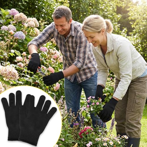 Cut Resistant Gloves, Level 5, Non-Slip Grip, Machine Washable, for Kitchen, Oyster Shucking, Woodworking - color: Black(male)