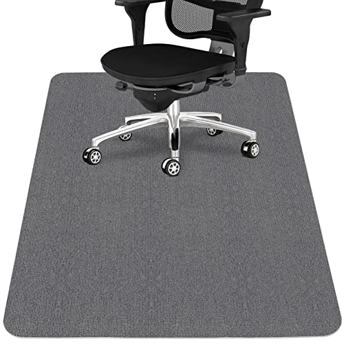 Sycoodeal Office Chair Mat for Hardwood Floor,Office Computer Gaming Chair Mat for Tile Floor,Large Floor Protector Rug,Anti-Slip,Easy to Clean,Grey(48"x60") - color: Grey (1 Pack), size: 48*60"