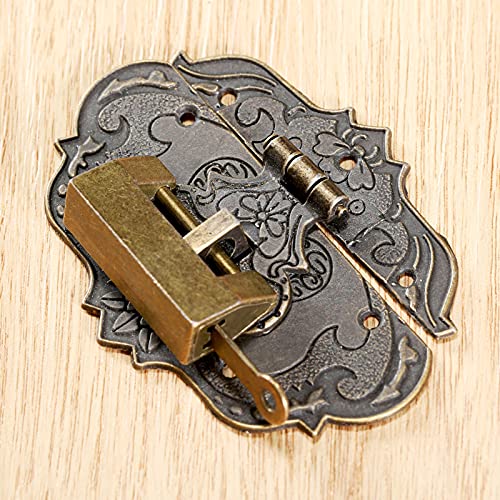 dophee Retro Decorative Lock, Latch Hasps, Pulls Handles, Hinges and Box Corner Protectors Hardware Kit for Jewelry Box Cabinet Wooden Box Handcrafts Project - style: Corner Protector Kit