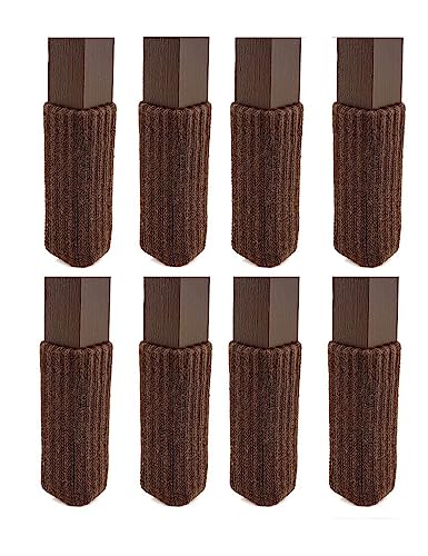 The Original Furniture Sock. Medium/Brown-NancyProtectz Patented with Grips/Furniture Chair Leg Hardwood Floor Protectors. - color: Chocolate Brown, size: Medium
