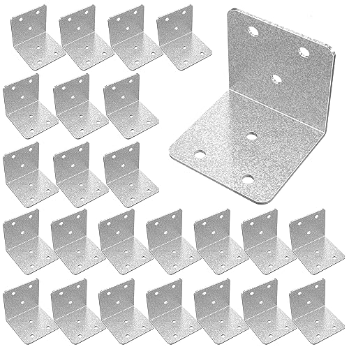 40 Pcs Metal Corner Braces, 2x2in L Brackets for Wood, 90 Degree Heavy Duty Wide Corner Patterned Metal Corner Bracket for Wood Furniture Bed Chair (2*2in) - size: 2*2in